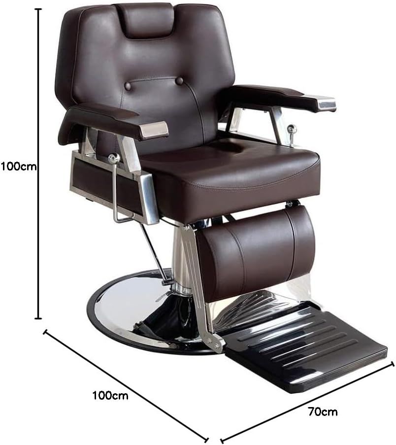 Professional Hairdressing Chair, High-Quality Faux Leather, Hydraulic Retractable