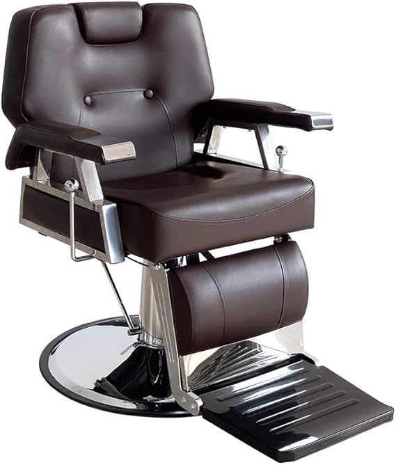 Professional Hairdressing Chair, High-Quality Faux Leather, Hydraulic Retractable