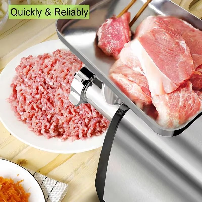 Commercial Meat Mincer Electric Grinder, Sausage Maker and Filler, 1100W Heavy Duty Electric Meat Processor for Restaurants and Butcher Shops