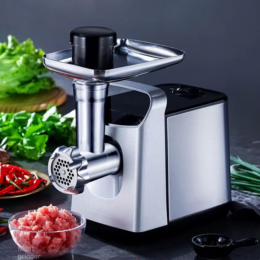 Commercial Meat Mincer Electric Grinder, Sausage Maker and Filler, 1100W Heavy Duty Electric Meat Processor for Restaurants and Butcher Shops