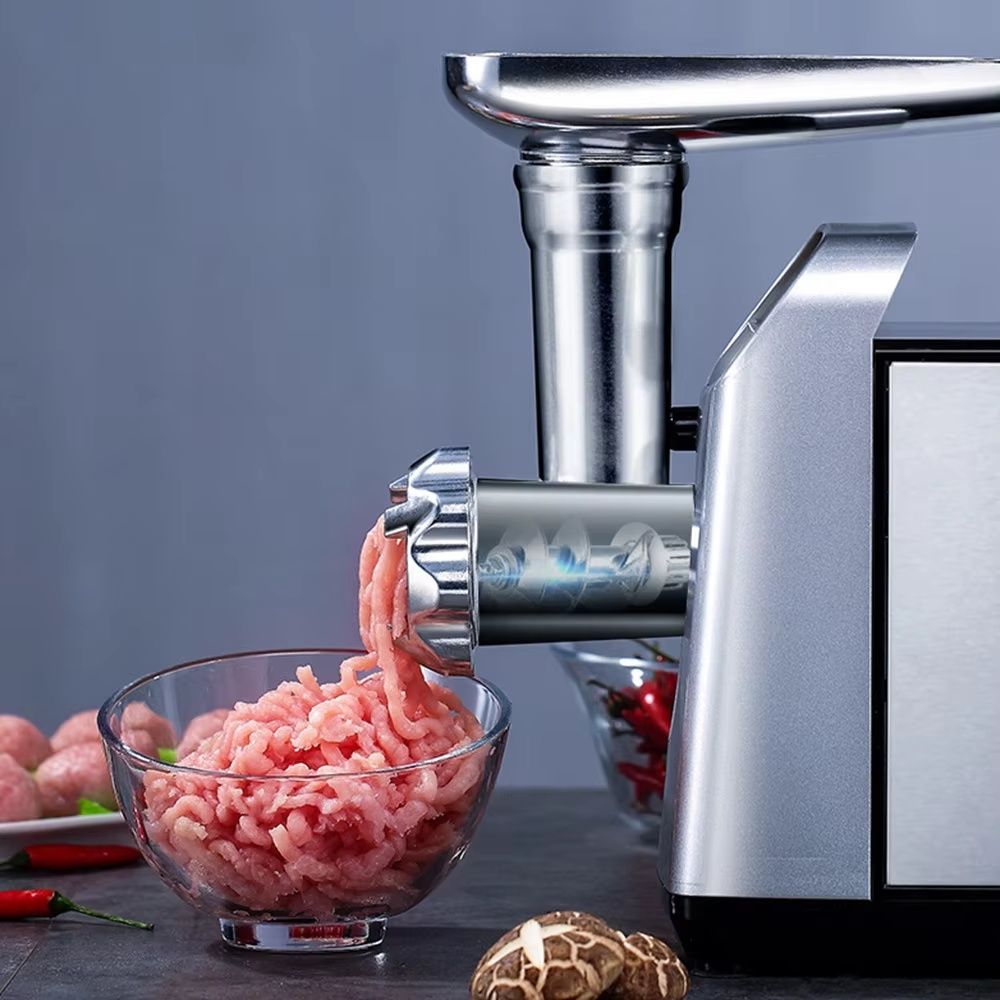 Commercial Meat Mincer Electric Grinder, Sausage Maker and Filler, 1100W Heavy Duty Electric Meat Processor for Restaurants and Butcher Shops
