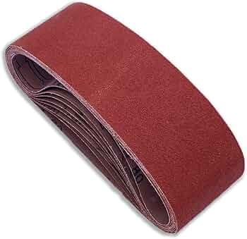 Aluminum Oxide Assortment with 12 Belts (2 Each of 60, 80, 120, 180, 240, 400 Grits) | Compatible with Oscillating Belt and Spindle Sanders