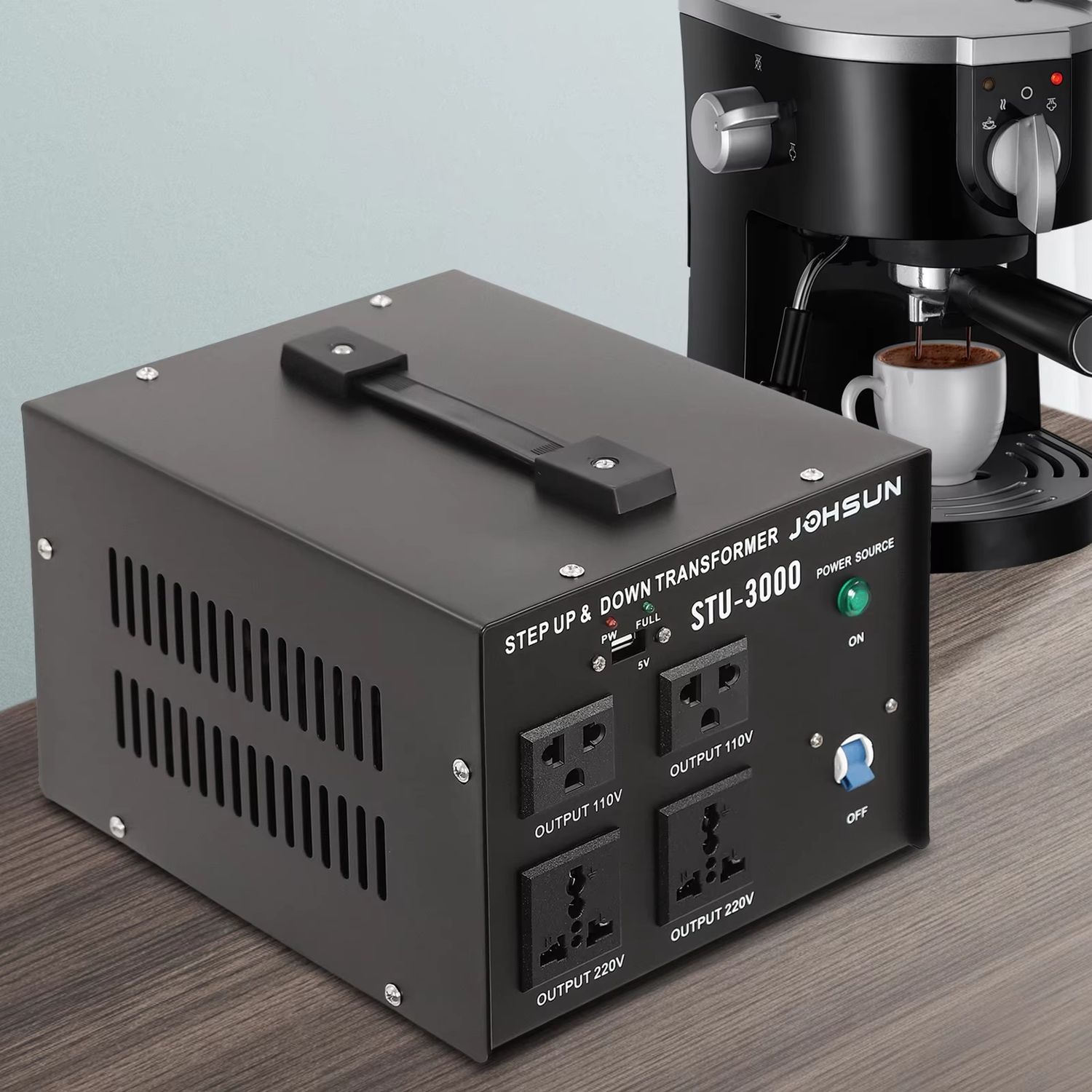 3000W Voltage Converter Transformer - Heavy Duty Step-Up/Step-Down Power Converter for 240V to 110V and 110V to 240V - Ideal for US to UK and International Power Conversion - Reliable Transformer