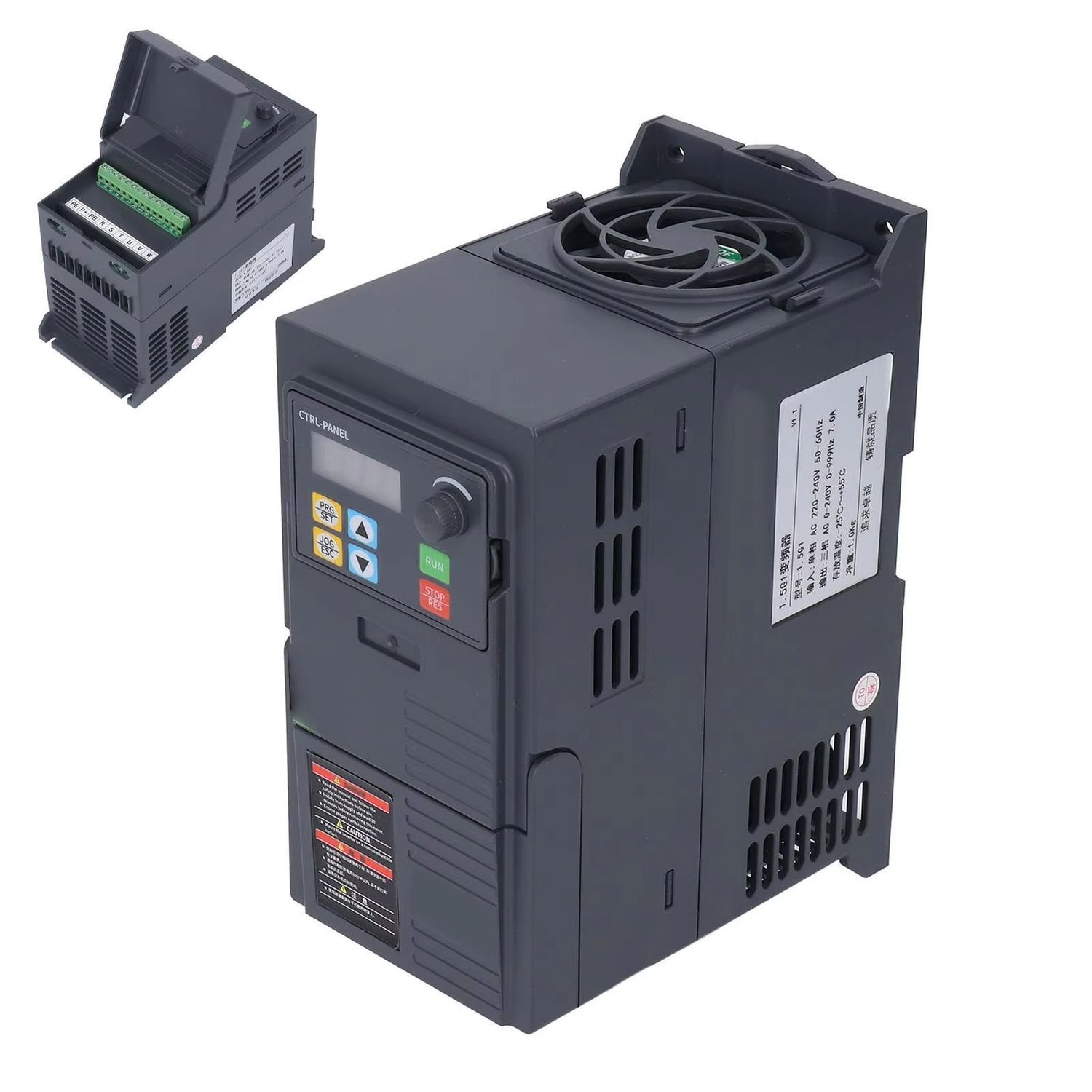 7.5 kW 3-Phase 320V Input to 3-Phase 440V Output Inverter Motor Speed Controller - Economical VFD Frequency Converter for Precise Motor Control, Enhanced Efficiency, and Reliable Performance