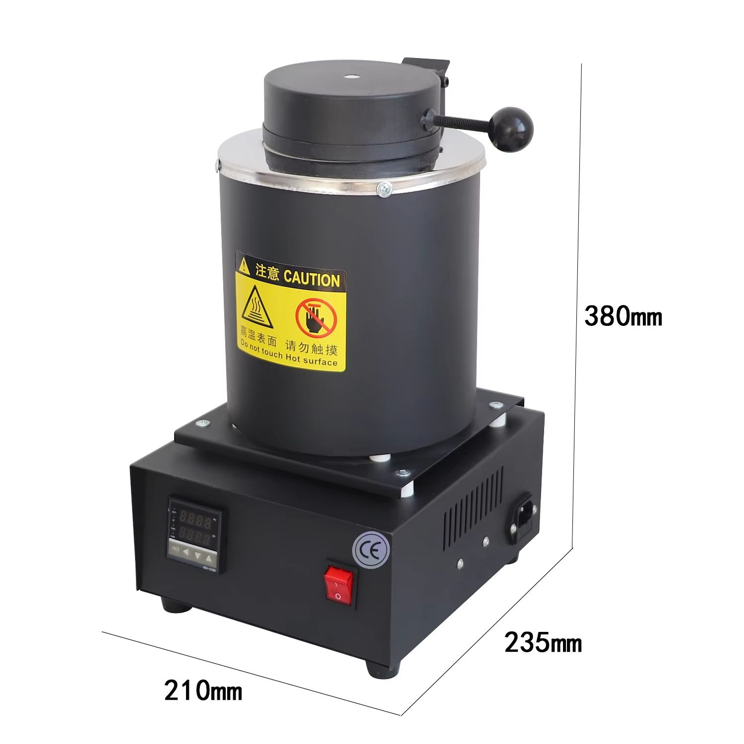 3KG Digital Electric Melting Furnace - 1750W High-Temperature Gold Smelter for Melting Gold, Silver, Copper, and Aluminum - Includes Graphite Crucible and Ingot Die, Reaches Up to 1150℃/2102℉