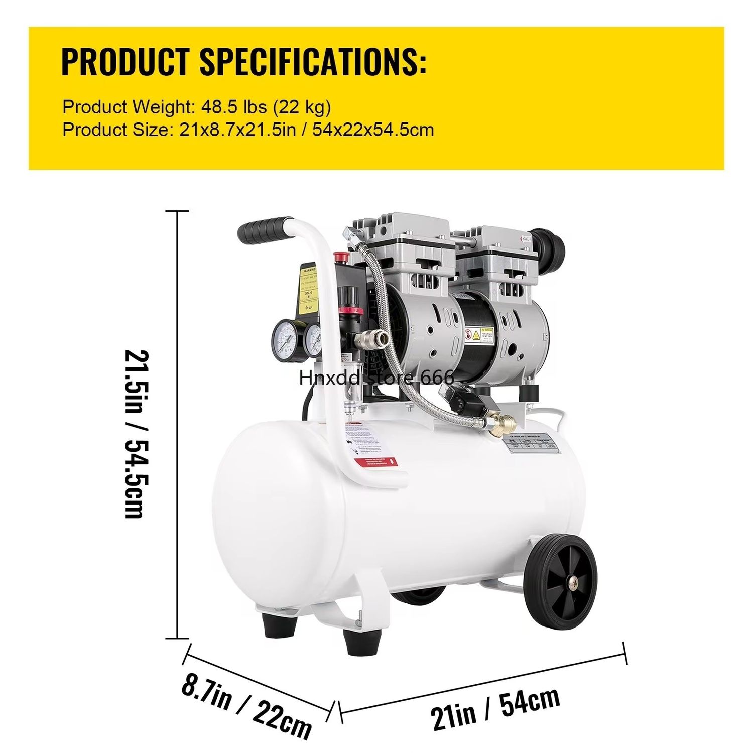 9L Silent Oil-Free Dental Medical Air Compressor - 550W Ultra-Quiet Precision Equipment for Clinics, Labs, and Medical Applications, Ensuring Reliable Performance and Clean Air Supply