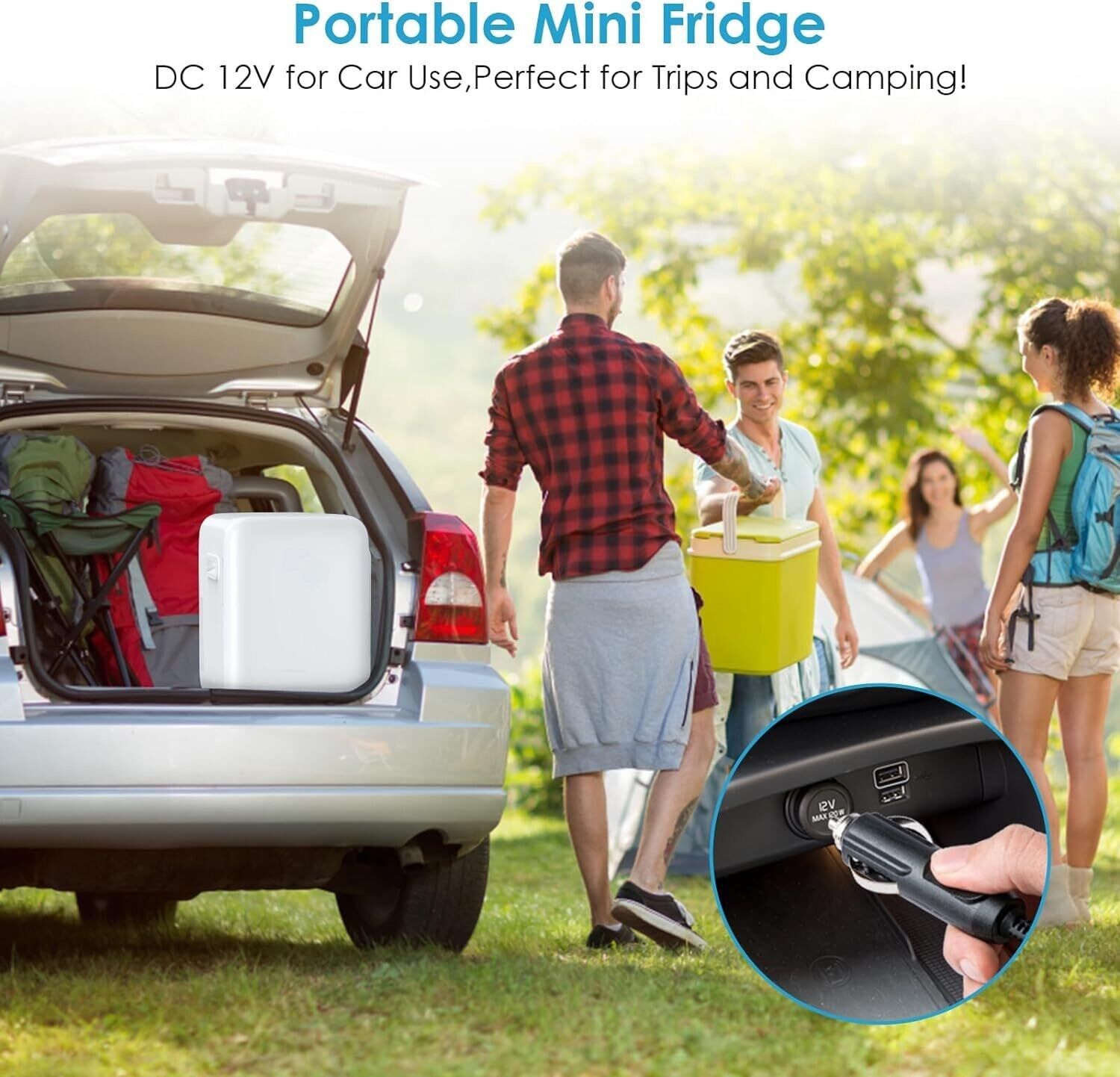 10L Portable Mini Fridge AC/DC – Compact Cooler for Home and Car Use