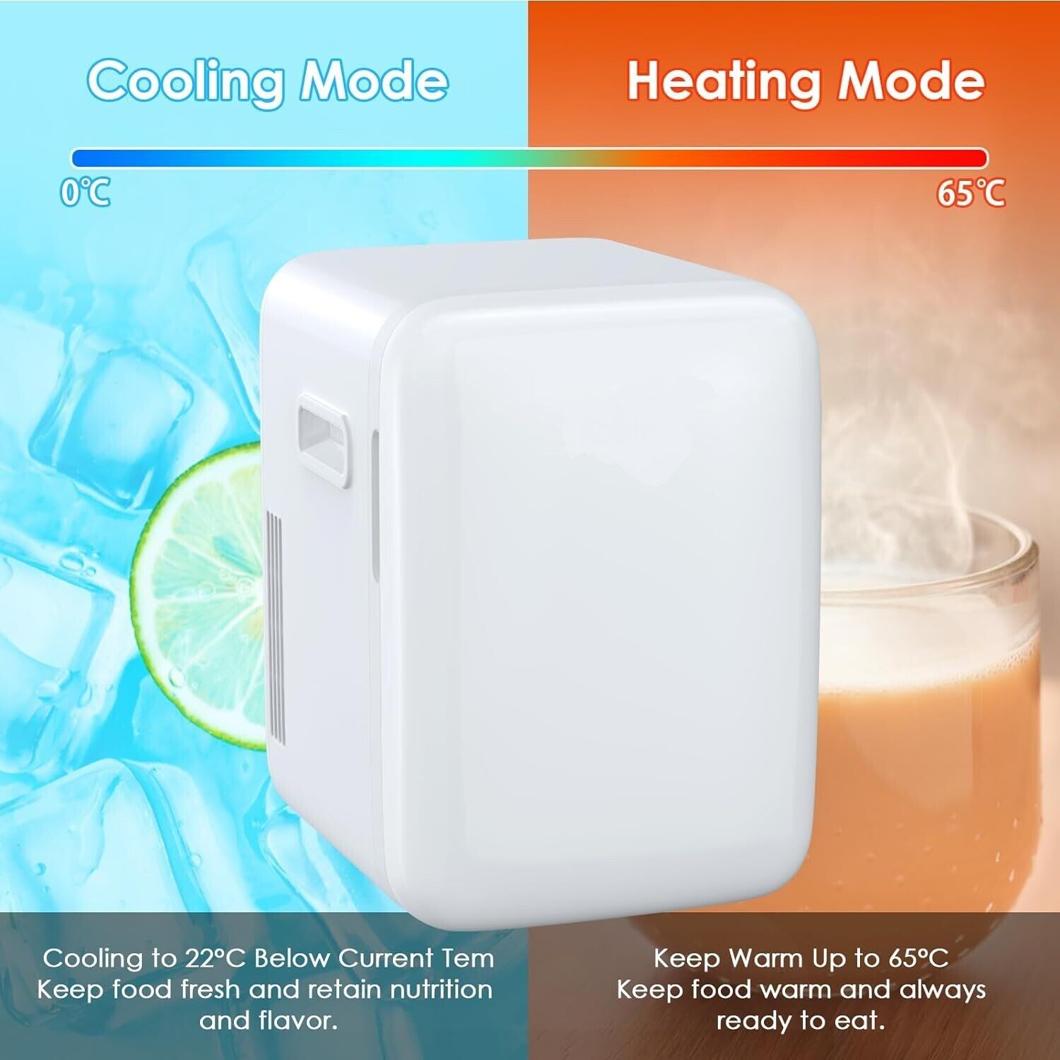 10L Portable Mini Fridge AC/DC – Compact Cooler for Home and Car Use