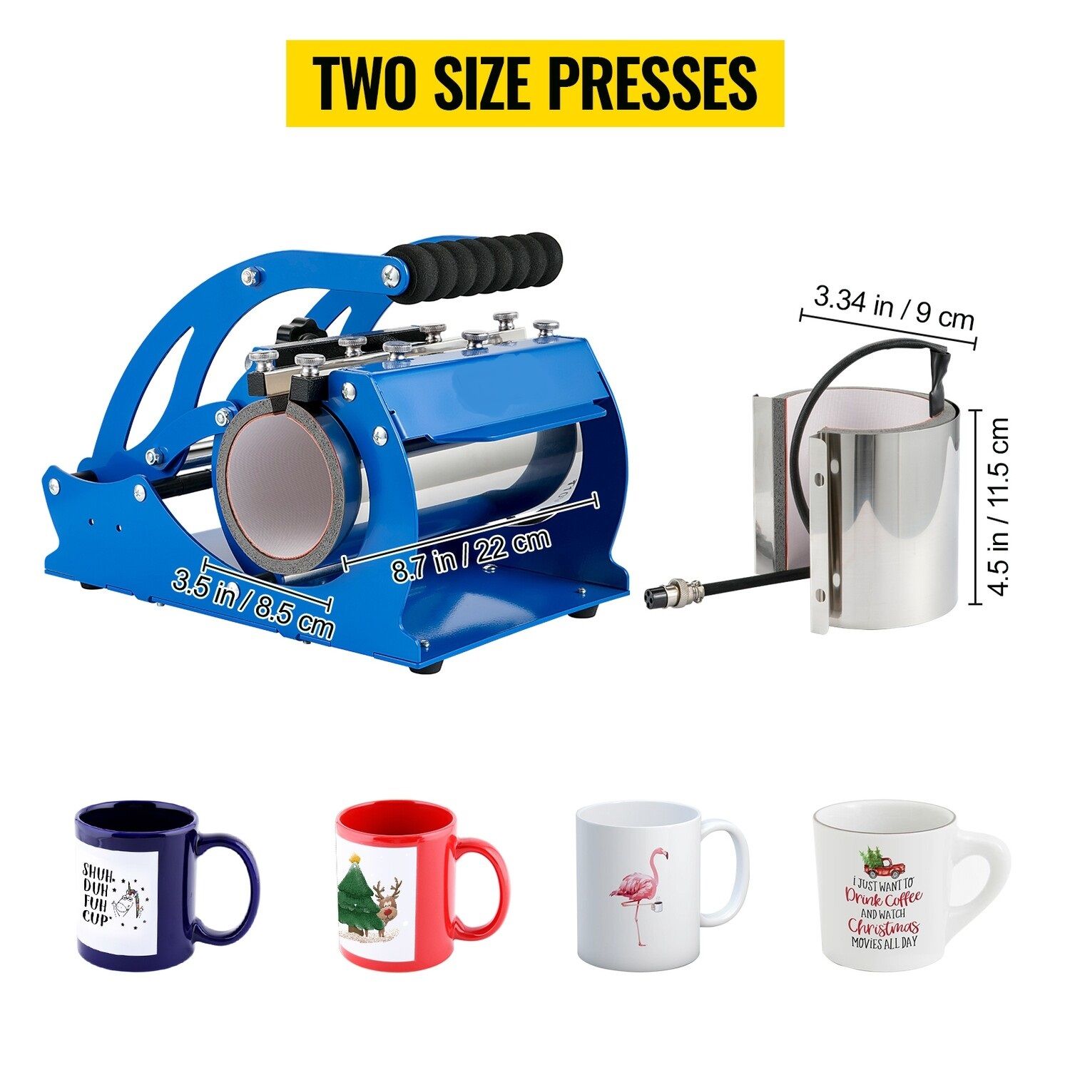 11oz &amp; 20oz Tumbler/Mug Heat Press – Sublimation Transfer Machine for Custom Cup Designs