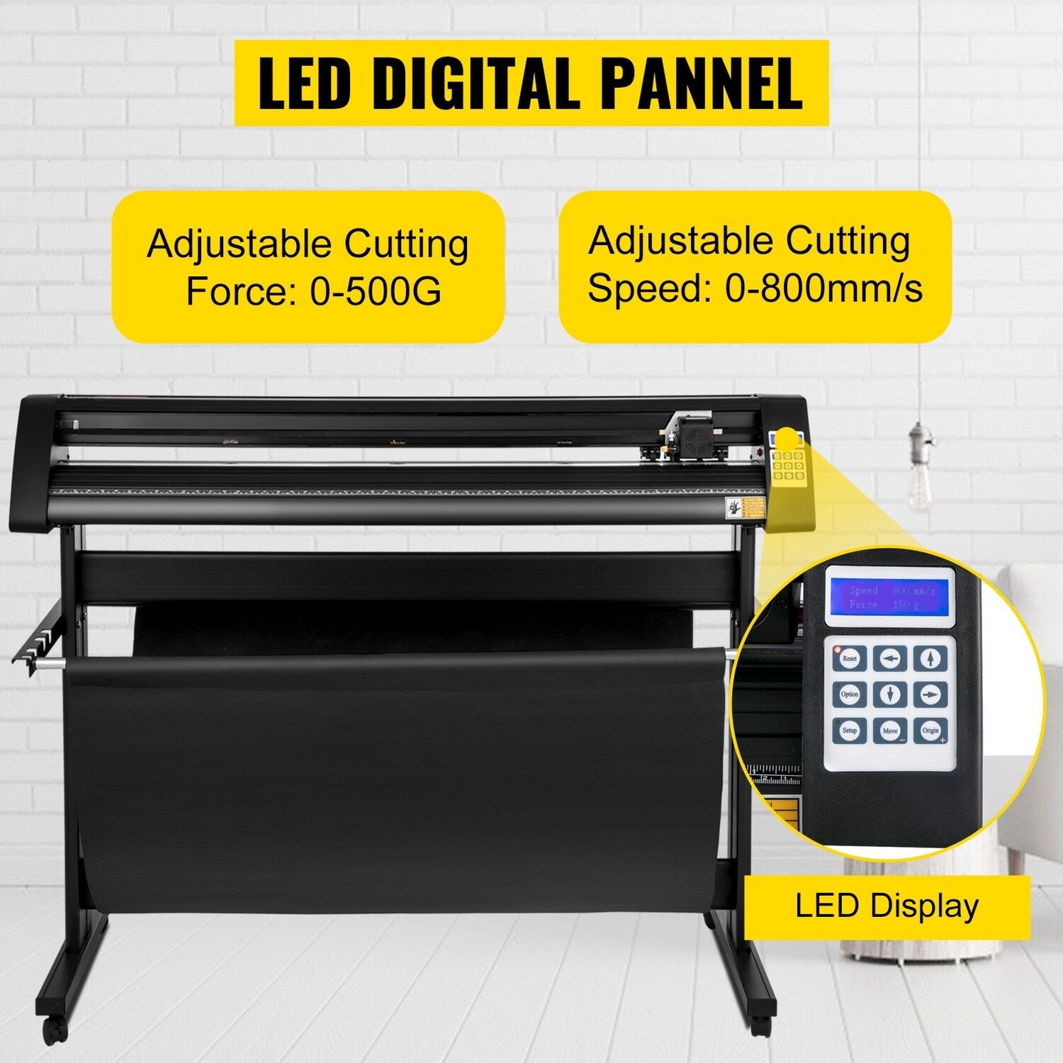 1350mm Vinyl Cutter with LED Guide Light – SignCut Label Maker &amp; Vinyl Plotter for Precision Cutting