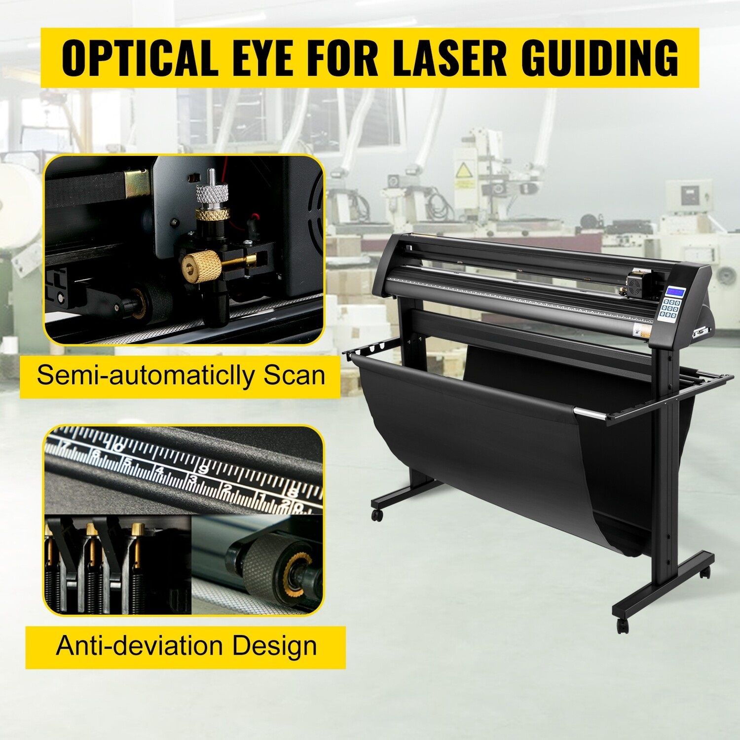1350mm Vinyl Cutter with LED Guide Light – SignCut Label Maker &amp; Vinyl Plotter for Precision Cutting