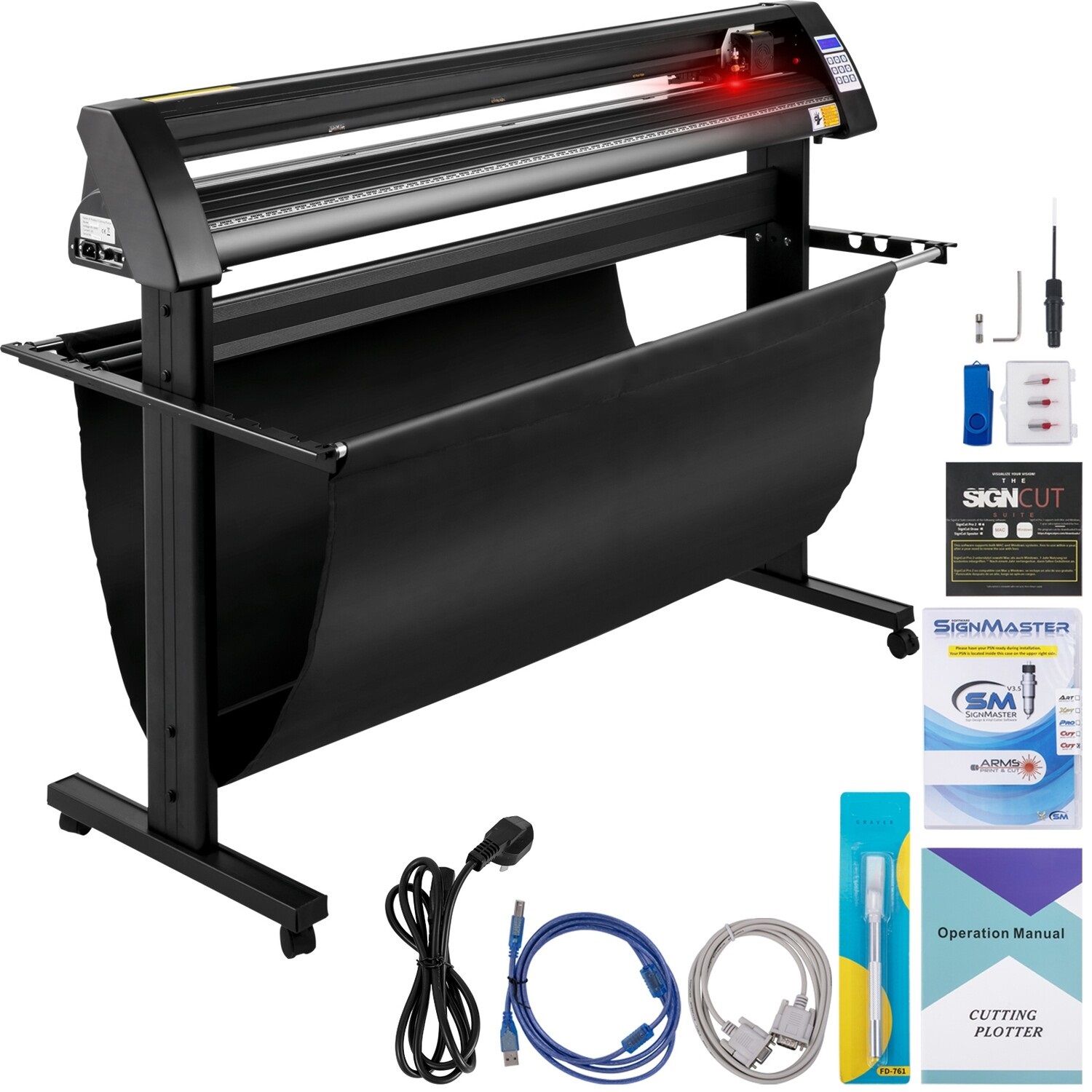 1350mm Vinyl Cutter with LED Guide Light – SignCut Label Maker &amp; Vinyl Plotter for Precision Cutting
