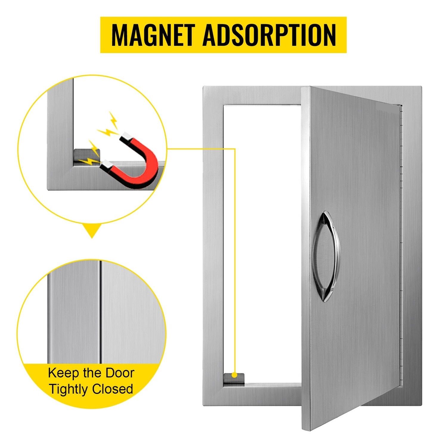 14x20&quot; Single-Walled Stainless Steel Island Access Door – Perfect for Kitchen and BBQ Applications