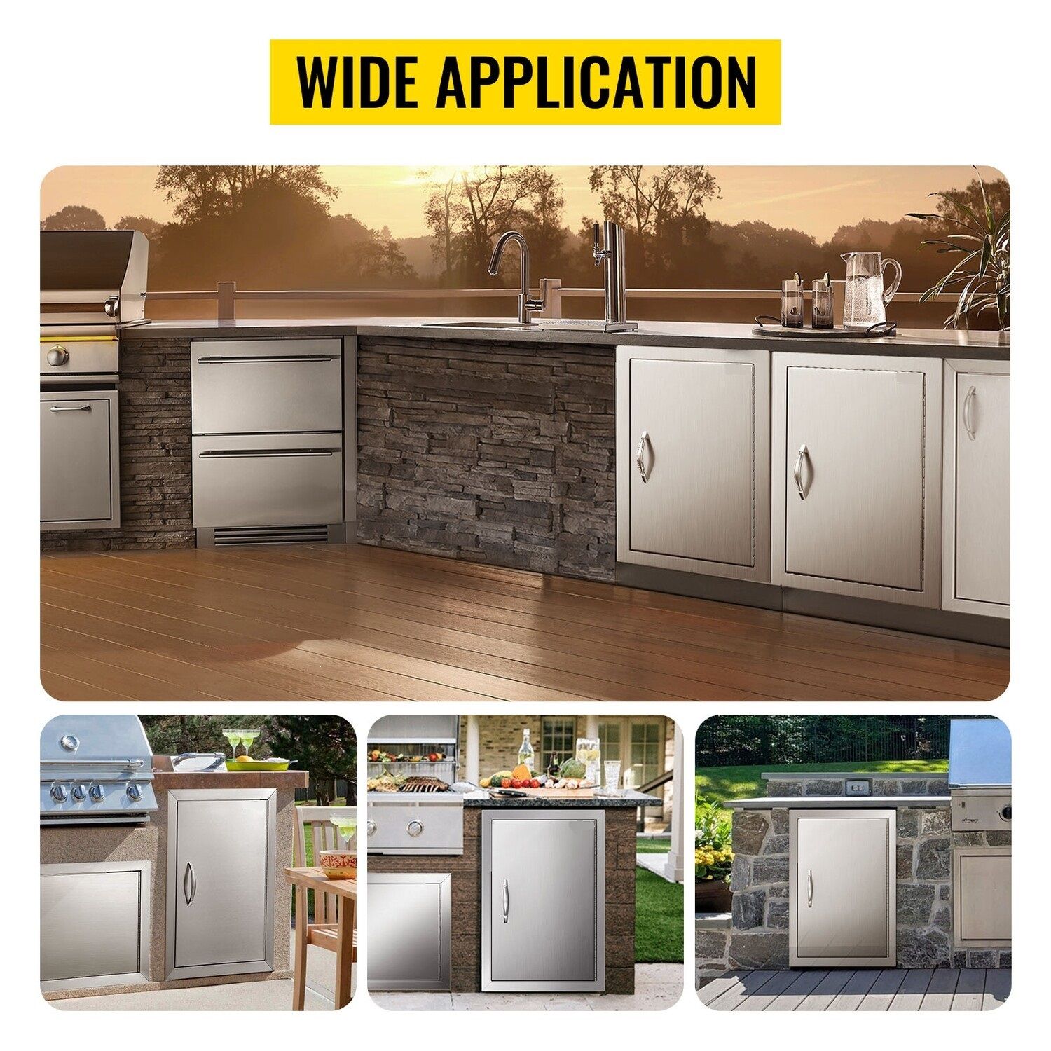 14x20&quot; Single-Walled Stainless Steel Island Access Door – Perfect for Kitchen and BBQ Applications