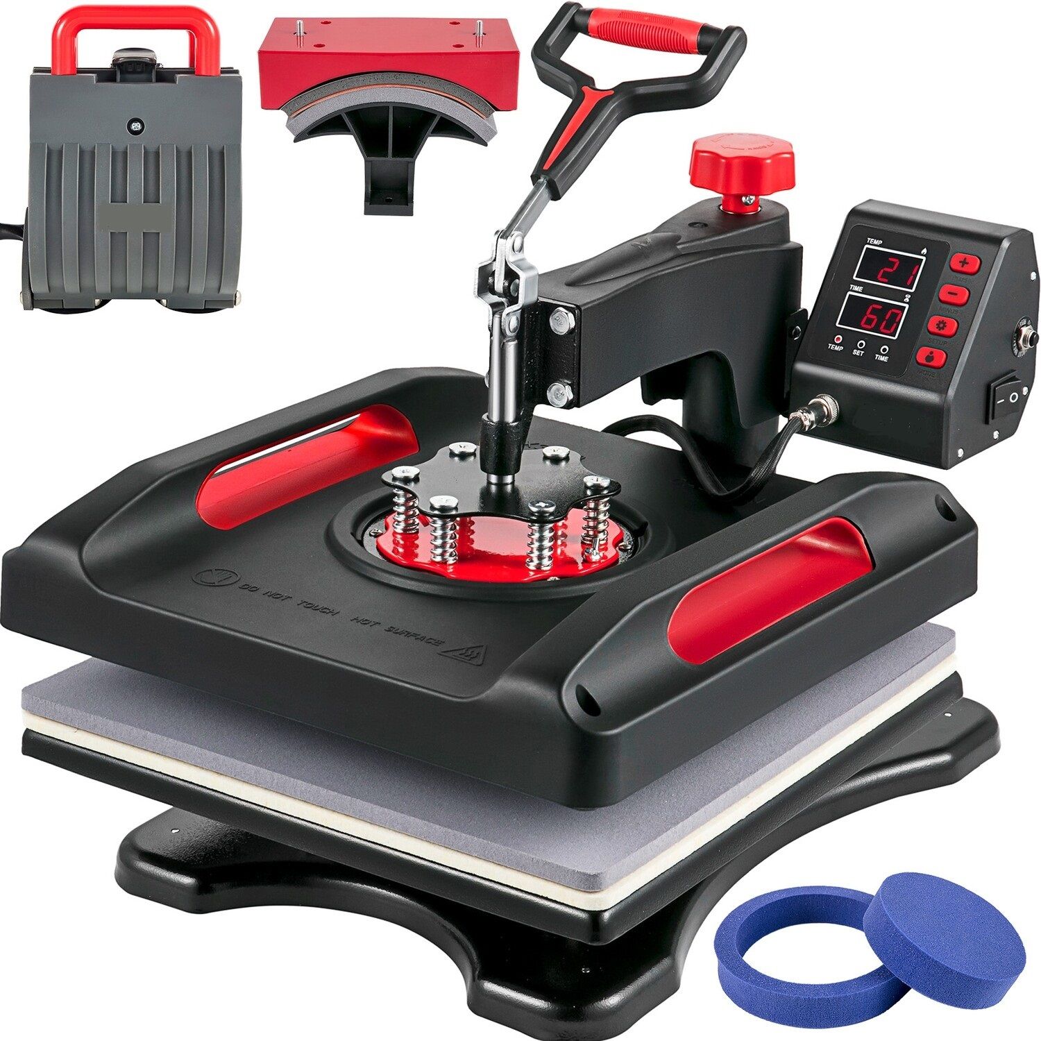 5-in-1 Combo Multifunctional Sublimation Heat Press Equipment – 38 x 38 cm for T-Shirts, Mugs, and More
