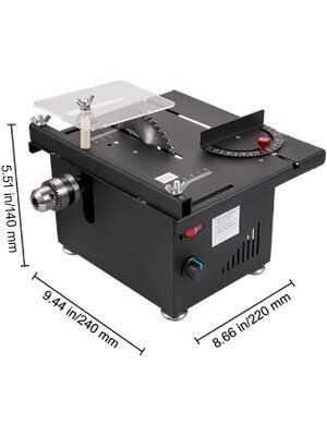 150W Mini Table Saw with 10000RPM Motor Speed, Portable DIY Cutting Machine, 0-90° Angle Cutting, Stepless Speed Regulation, 1.3in Cutting Depth - Compact Multifunctional Saw for Home Projects