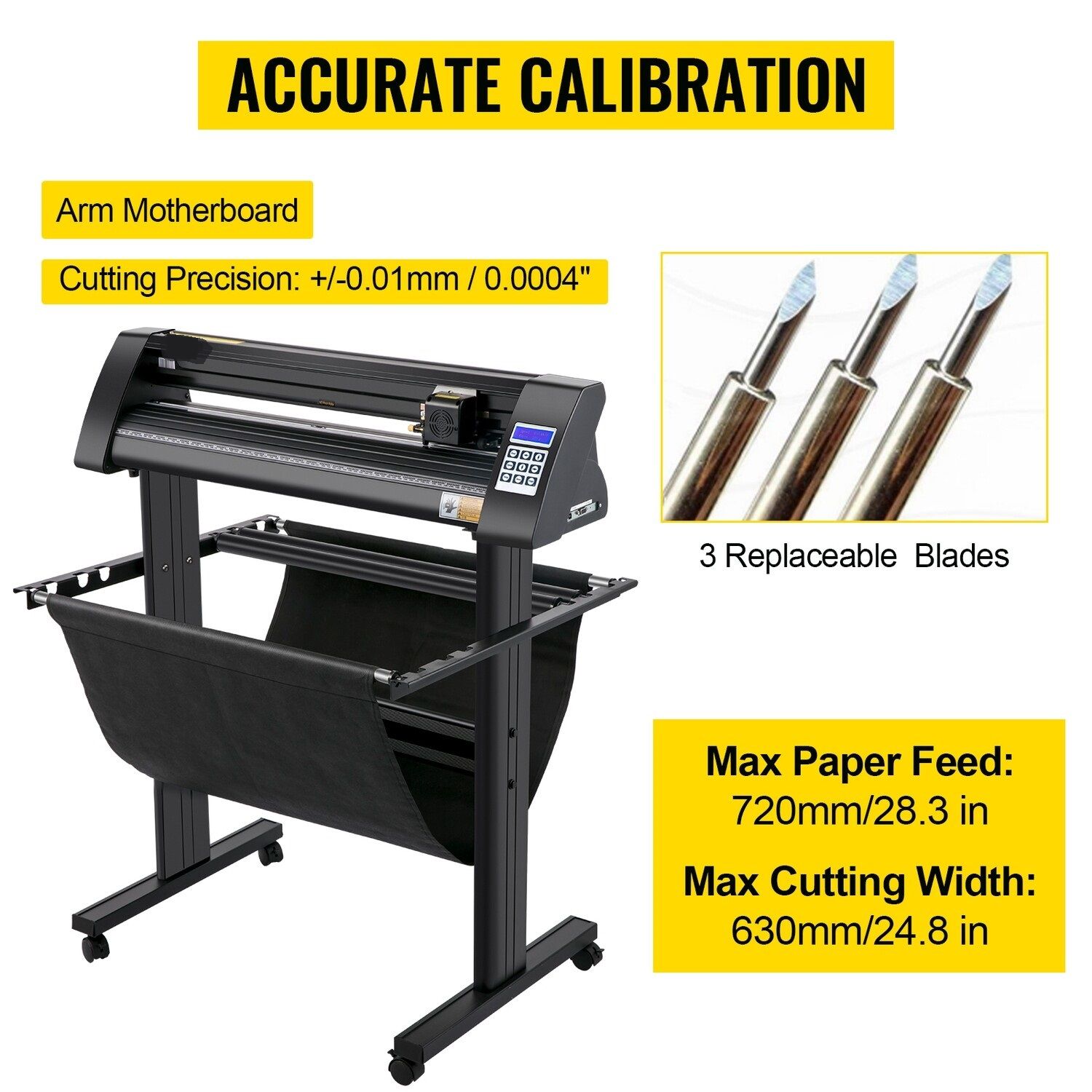 Vinyl Cutting Plotter with Signmaster Software and Floor Stand - Precision Calibration Cutting Machine for Paper, Vinyl, and Sign Making