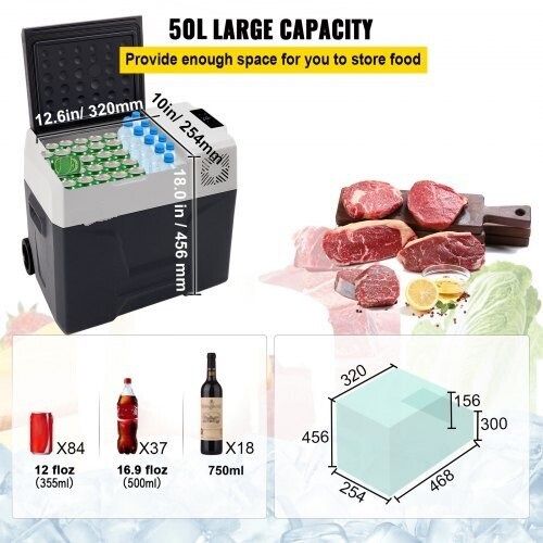 30L Portable Fridge Freezer - Compact and Versatile Design with Adjustable Temperature Control, Ideal for Car, Camping, and Home Use - Features Efficient Cooling, Dual Storage Compartments