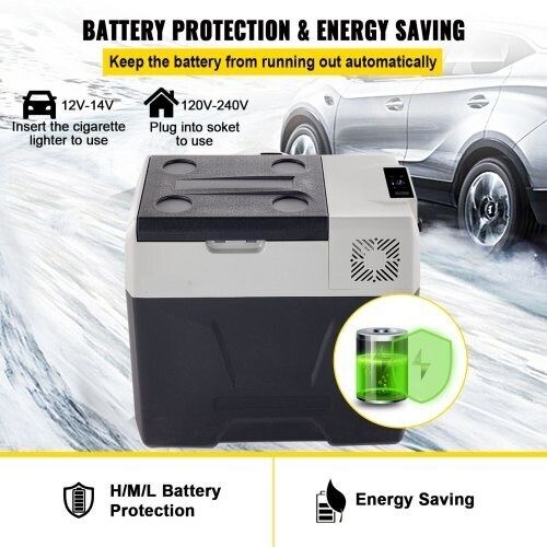 30L Portable Fridge Freezer - Compact and Versatile Design with Adjustable Temperature Control, Ideal for Car, Camping, and Home Use - Features Efficient Cooling, Dual Storage Compartments