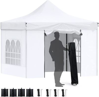 3x3m Folding Gazebo Canopy - Waterproof and Winterproof Pop-Up Tent for Outdoor Events, Camping, and Garden Use - Durable, Weather-Resistant Design with Easy Setup for Year-Round Protection