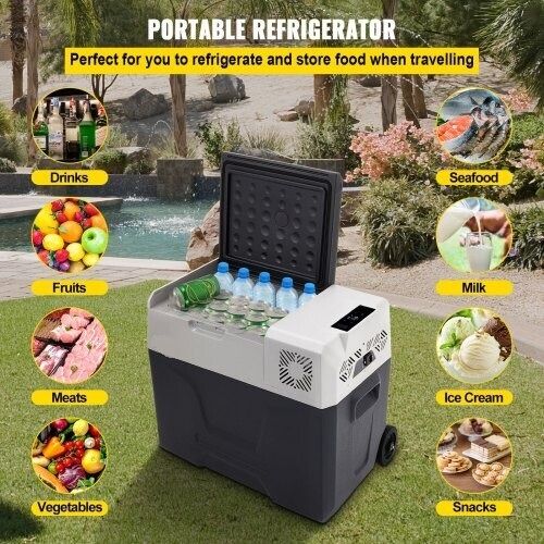 30L Portable Fridge Freezer - Compact and Versatile Design with Adjustable Temperature Control, Ideal for Car, Camping, and Home Use - Features Efficient Cooling, Dual Storage Compartments