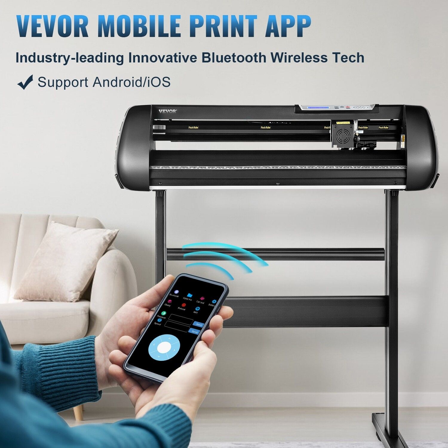 34-inch Cutting Plotter, Offline Cutting Machine Kit, Mobile Bluetooth, Vinyl Cutter Machine