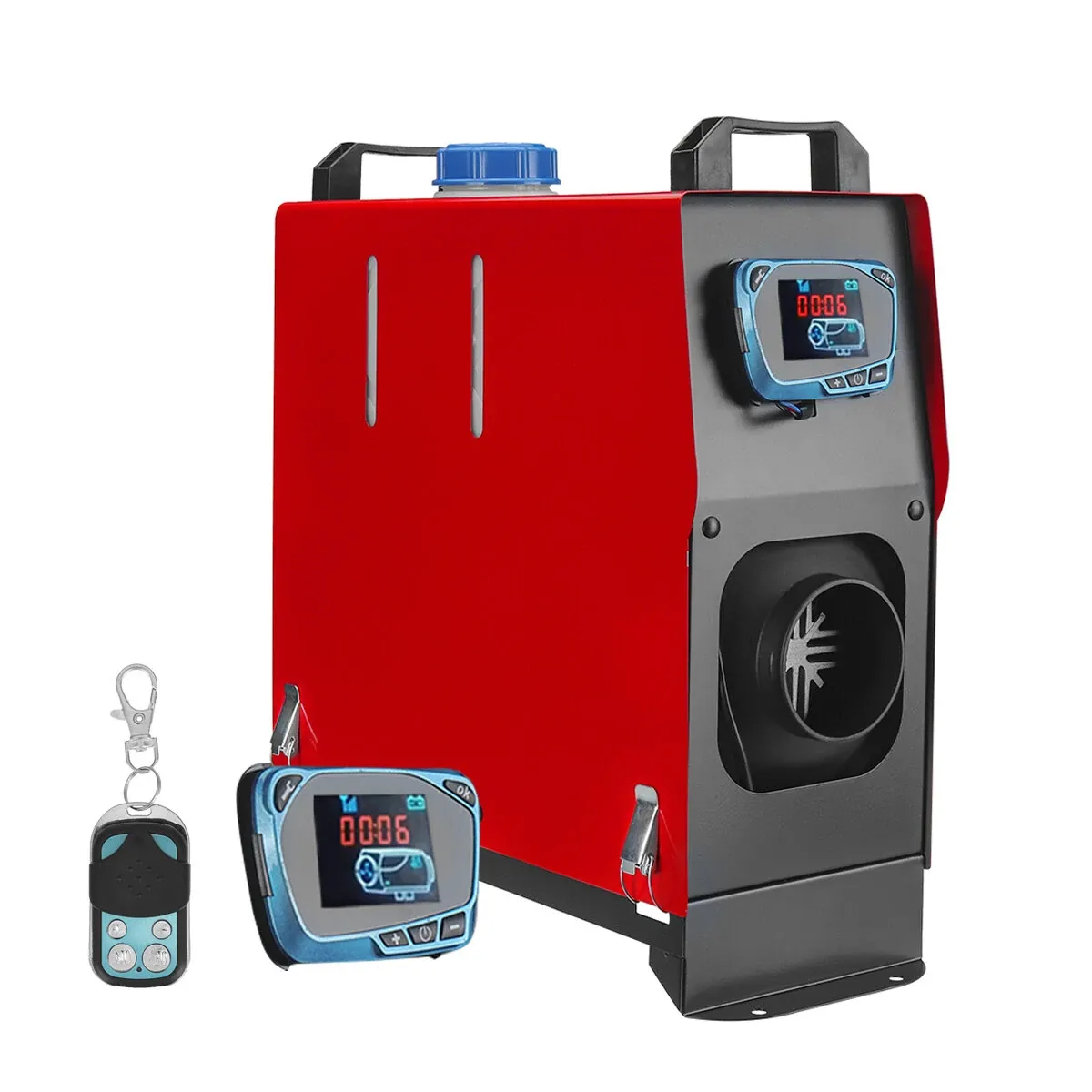 12V Diesel Air Heater with LCD Switch and Remote Control – 1 Air Outlet for RV, Truck, Bus, Car, SUV, and Caravan