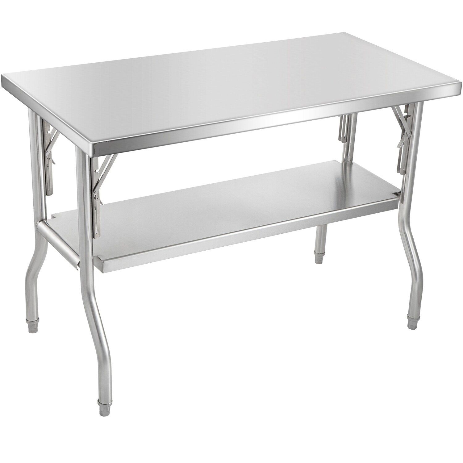 48 x 24-Inch Commercial Folding Worktable - Versatile Workstation Prep Table for Catering, Food Service, and Home Use - Sturdy and Easy to Store