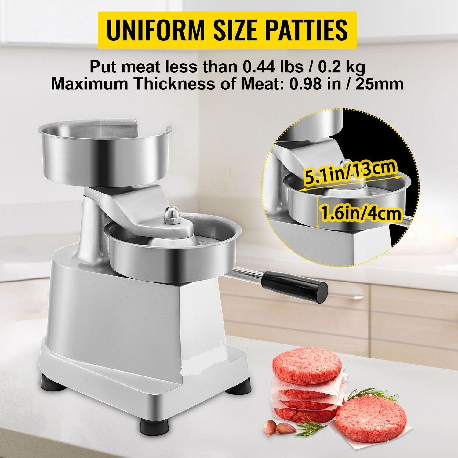 5-Inch Diameter Burger Press Hamburger Patty Maker Burger Press Advertisement