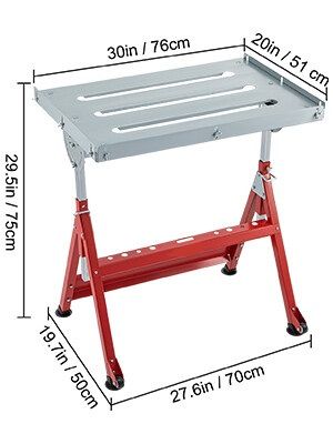 30&quot; x 20&quot; Adjustable Folding Welding Table Heavy-Duty – Portable and Durable Workbench Perfect for Precision Welding Projects Easy Storage Solutions and Compact Workspaces for Professionals and DIY