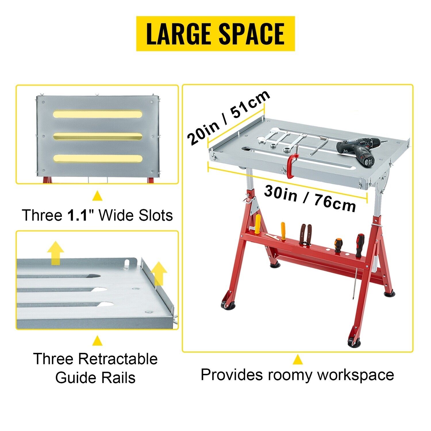 30&quot; x 20&quot; Adjustable Folding Welding Table Heavy-Duty – Portable and Durable Workbench Perfect for Precision Welding Projects Easy Storage Solutions and Compact Workspaces for Professionals and DIY