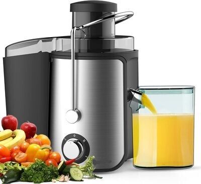 600W Whole Fruit and Vegetable Juice Extractor - Stainless Steel Centrifugal Juicer Machine for Efficient Juice Extraction
