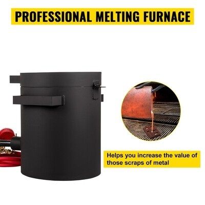 6KG High-Performance Propane Metal Melting Furnace with Premium Graphite Crucible - Ideal for Casting, Forging, and Metalworking