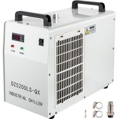 6L Industrial Water Chiller with Precise Thermostat - Recirculating Chiller for 130W and 150W Engraving Cooling Machines, Efficient Capacity Cooling Water