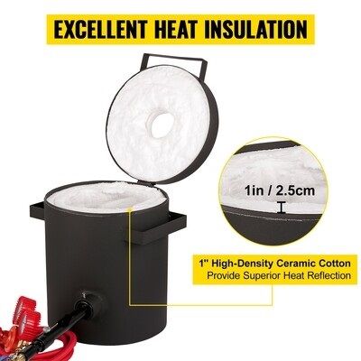 6KG High-Performance Propane Metal Melting Furnace with Premium Graphite Crucible - Ideal for Casting, Forging, and Metalworking