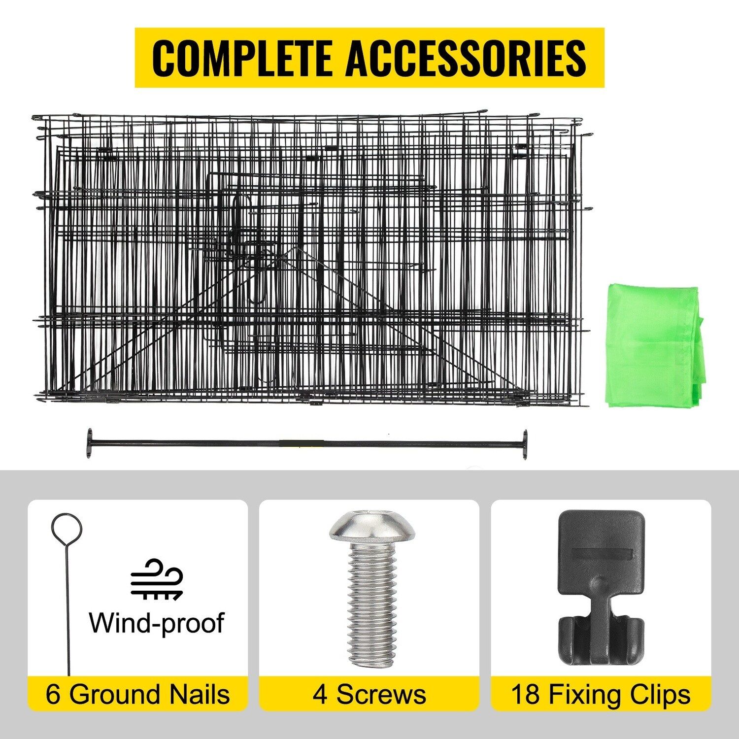 71x30x30&quot; Metal Small Animal Playpen Enclosure - Durable Chicken Coop Run Cage for Safe Outdoor Play and Containment