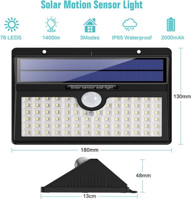 Solar waterproof lights for outdoor use with motion sensor 4 pack
