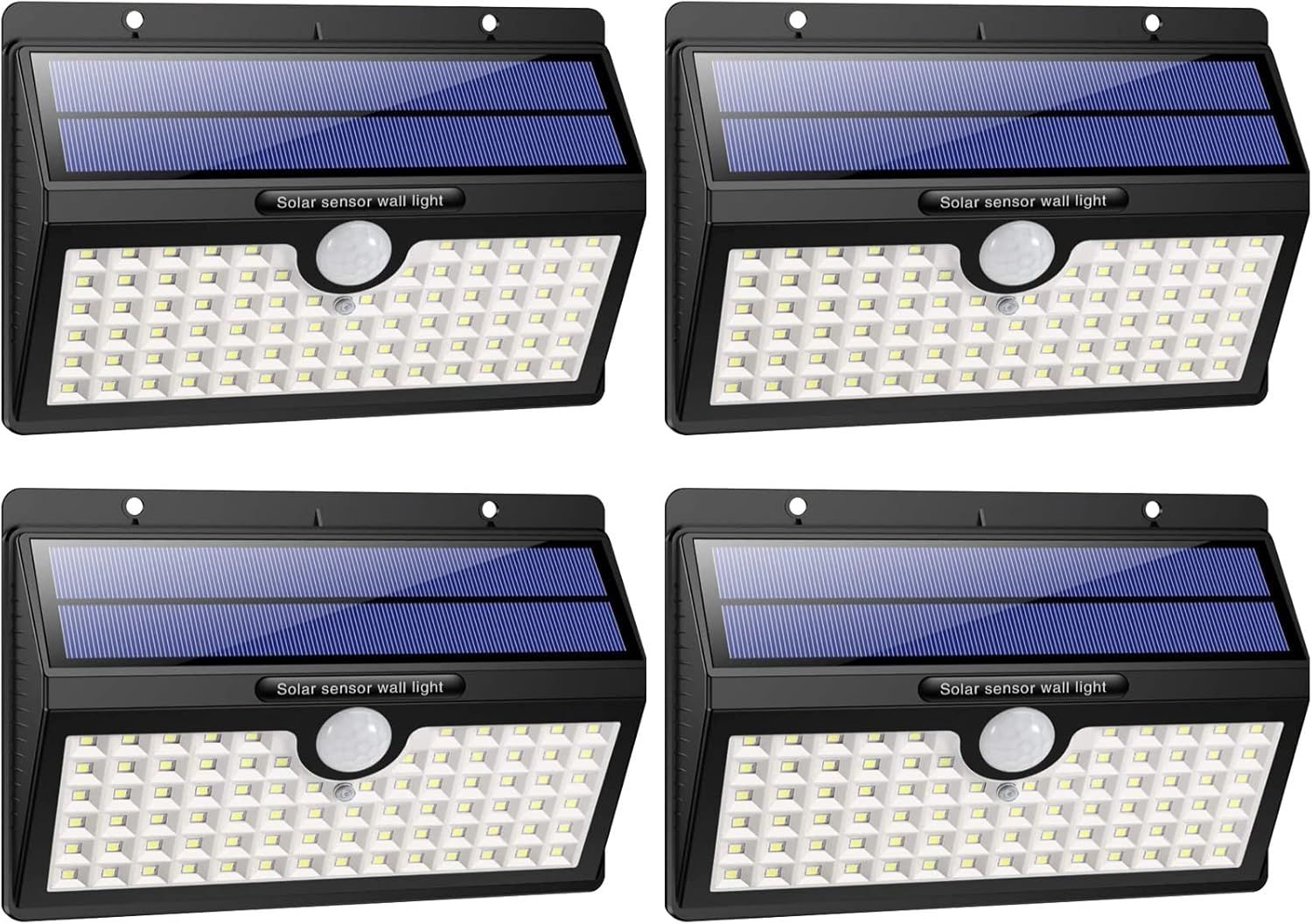 Solar waterproof lights for outdoor use with motion sensor 4 pack