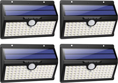 Solar waterproof lights for outdoor use with motion sensor 4 pack