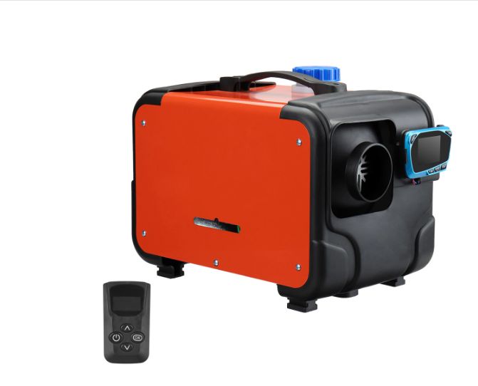 5-8KW 12V Air Diesel Heater with Remote Control and Silencer - Full Portable Kit for Powerful and Efficient Heating in Cars, Trucks, RVs, and Vans, Easy Installation and Durable Design, Style: 8kw (Blue LCD Remote)