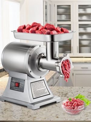 Commercial Meat Mincer Electric Grinder, Sausage Maker and Filler, 1100W Heavy Duty Electric Meat Processor for Restaurants and Butcher Shops