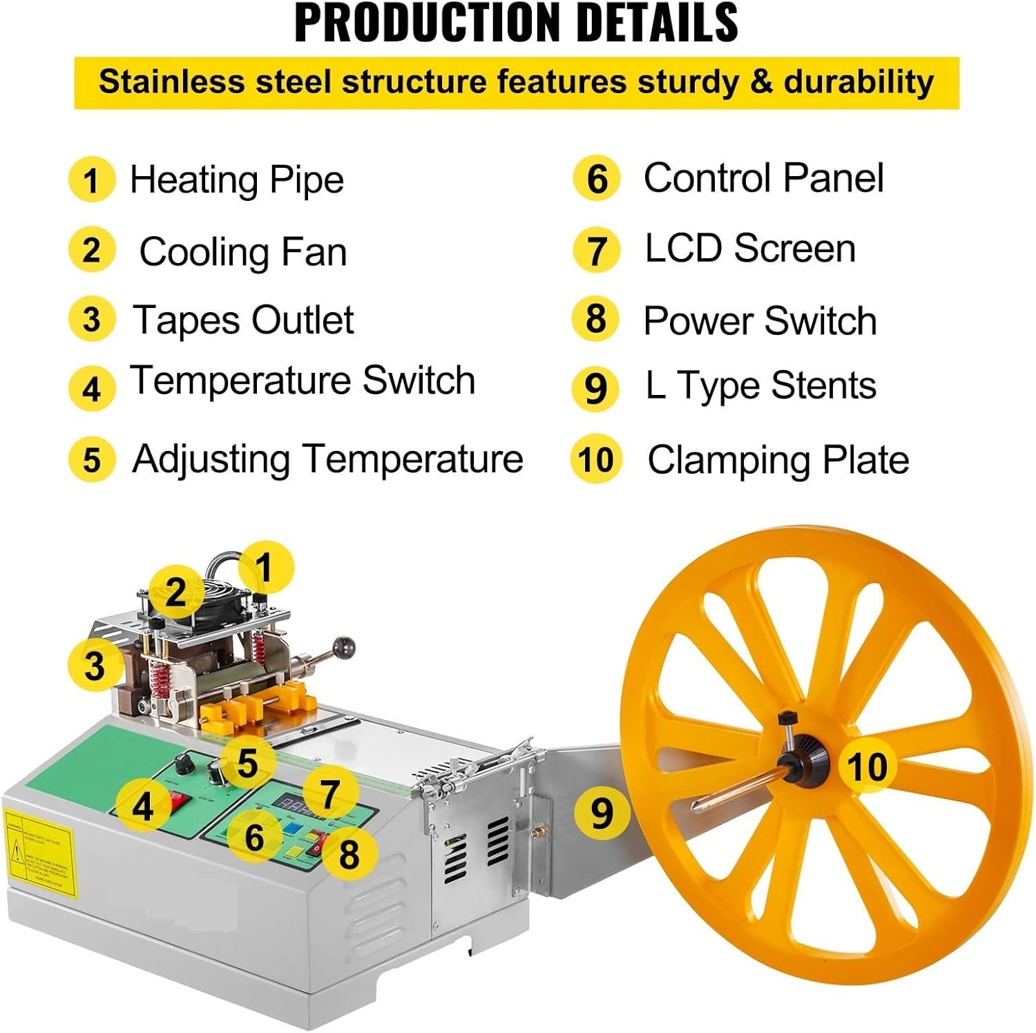 Automatic Heat-shrink Tube Cable Pipe Cutter Cutting Machine +  Automatic Cold Tape Cutting Machine Digital Belt