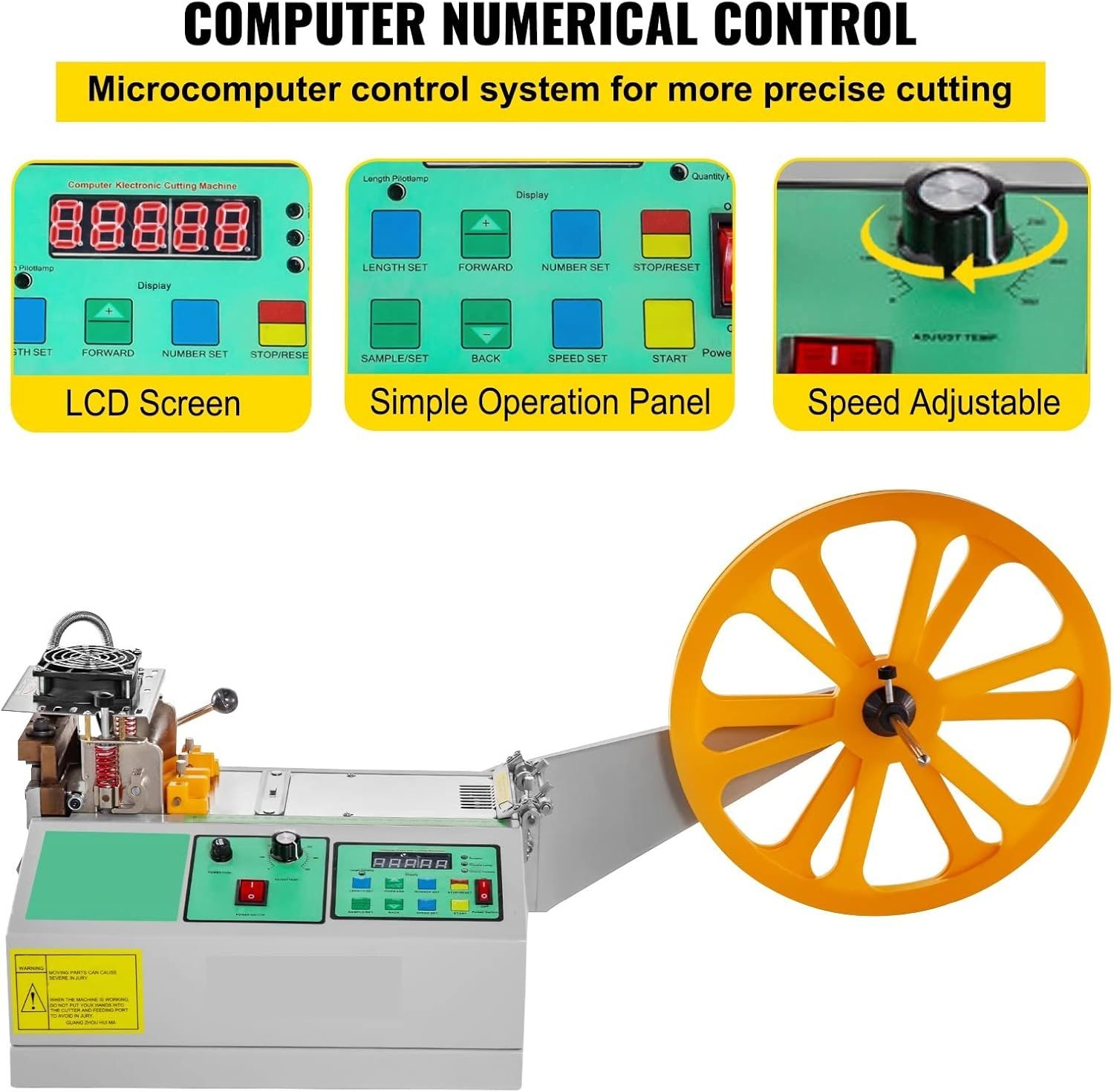 Automatic Heat-shrink Tube Cable Pipe Cutter Cutting Machine +  Automatic Cold Tape Cutting Machine Digital Belt