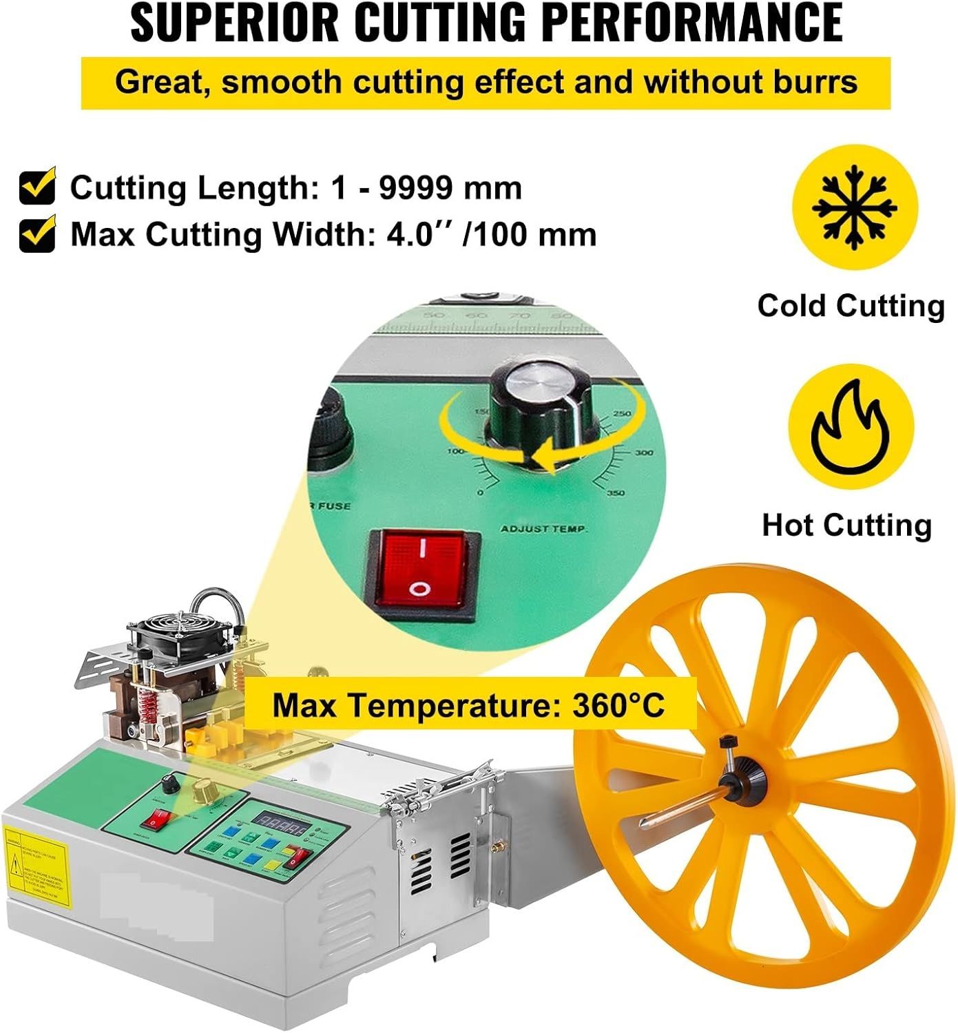 Automatic Heat-shrink Tube Cable Pipe Cutter Cutting Machine +  Automatic Cold Tape Cutting Machine Digital Belt