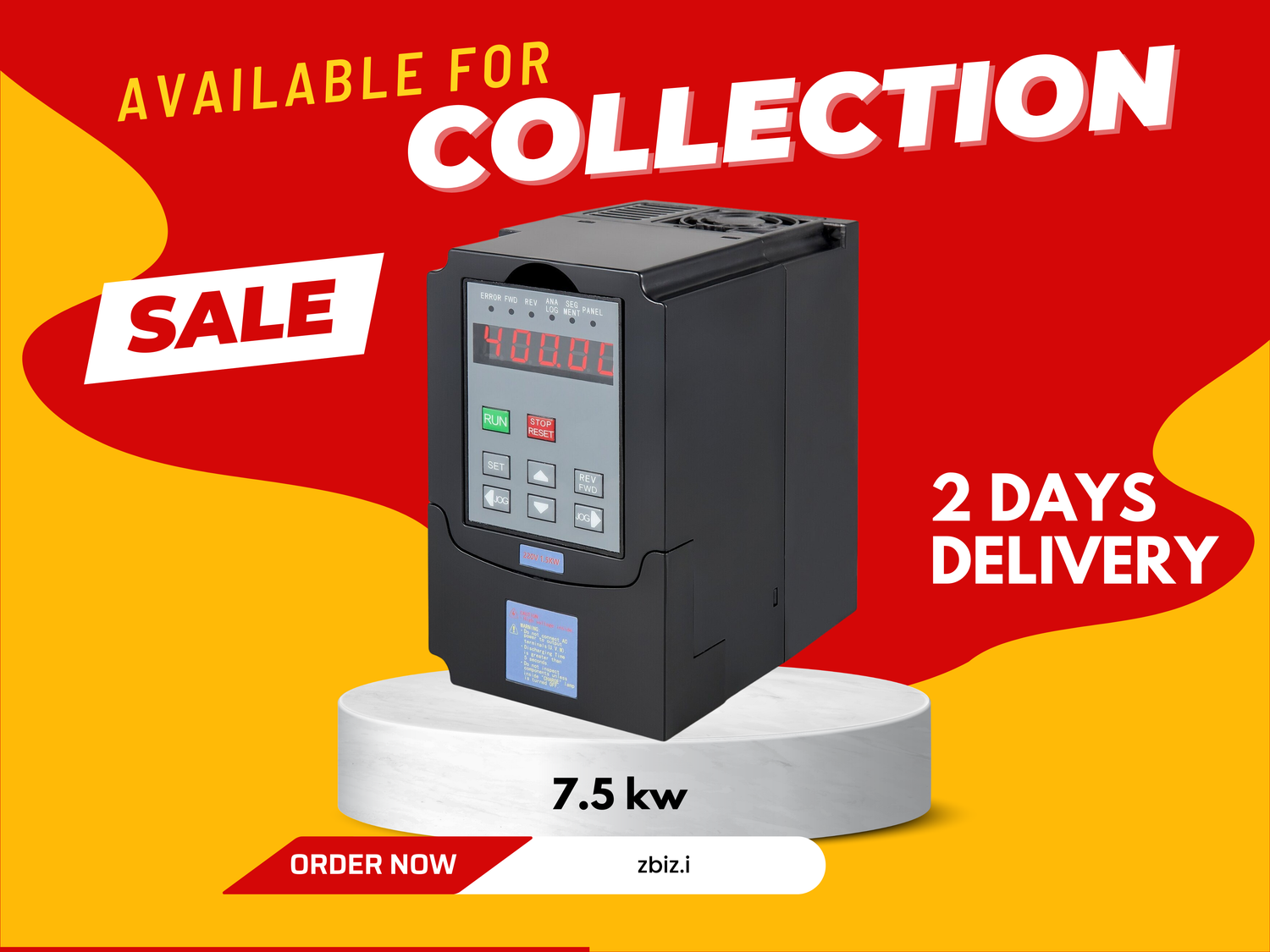 Inverter Variable Frequency Drive 1.5kW–7.5kW 220V CNC Motor