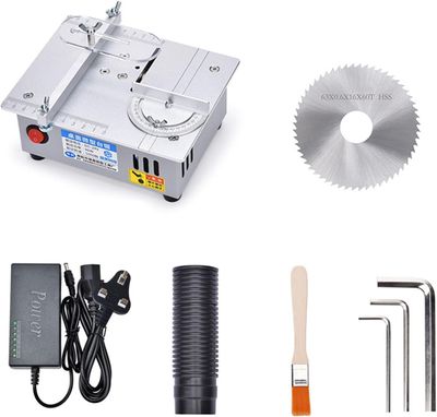 Mini Electric Table Saw, Small Desktop Bench Saw for DIY PCB &amp; Model Cutting Tool