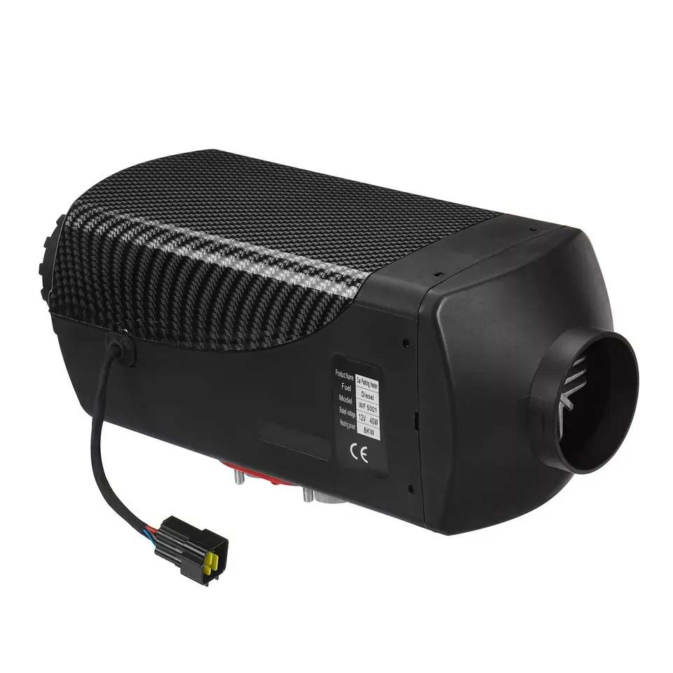 12V/24V/220V All-in-One Diesel Air Heater LCD For Caravan Houses Mobile Home Trucks Motor-home Boat Bus Room Garages Cars – Parking Heater with Silencer, LCD Display, and Remote Control