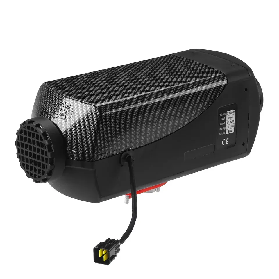 12V/24V/220V All-in-One Diesel Air Heater LCD For Caravan Houses Mobile Home Trucks Motor-home Boat Bus Room Garages Cars – Parking Heater with Silencer, LCD Display, and Remote Control