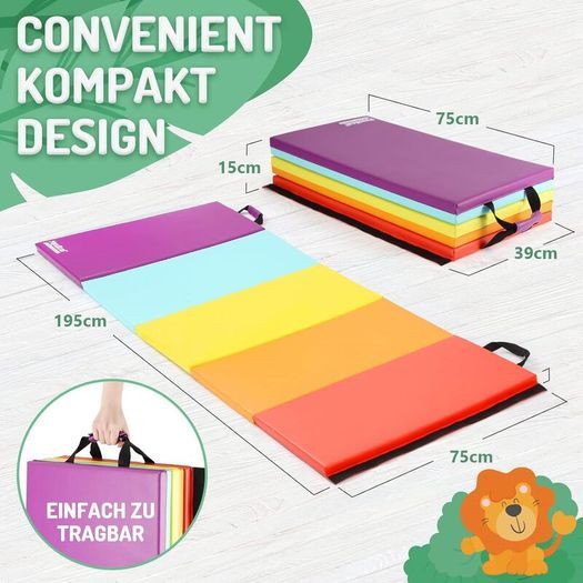 Adjustable gymnastics High Bar Kit for children ,With Mats and unique fold away system.