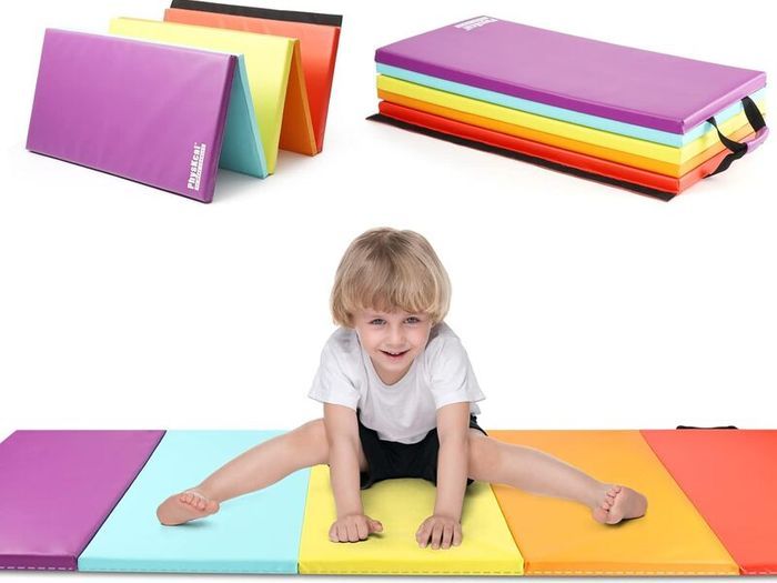 Adjustable gymnastics High Bar Kit for children ,With Mats and unique fold away system.